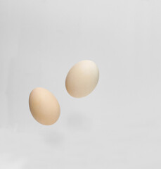 whole eggs on a white
