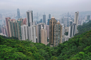 Bird's-eye view of the city