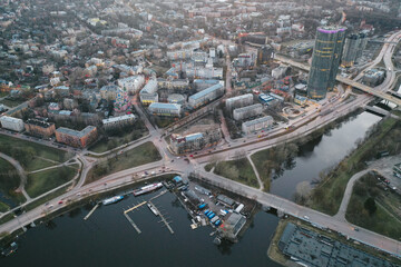Fototapeta na wymiar Bird's-eye view of the city