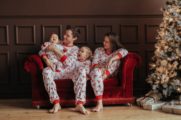 Family on the Christmas