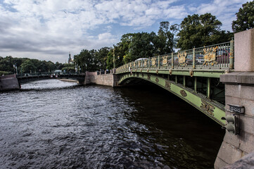 Rivers and canals of St. Petersburg, Russia.