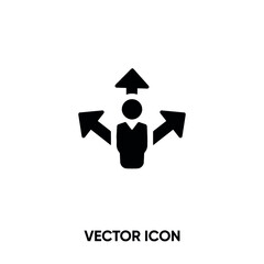 Decision making vector icon . Modern, simple flat vector illustration for website or mobile app. Decision symbol, logo illustration. Pixel perfect vector graphics	