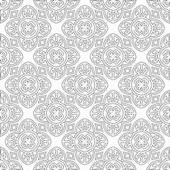 
Vector geometric pattern. Repeating elements stylish background abstract ornament for wallpapers and 

backgrounds. Black and white colors 