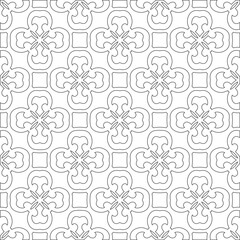 
Vector geometric pattern. Repeating elements stylish background abstract ornament for wallpapers and 

backgrounds. Black and white colors 