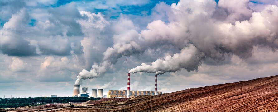 Belchatow Heat Power Plant, the bigest open pit mine and lignite power plant in Poland