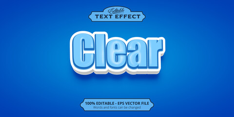 Editable text effect, Clear text