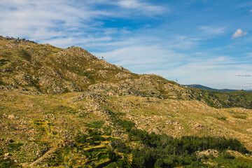 Beautiful landscape view of the montains in the "Serra da Gardunha" - Portugal