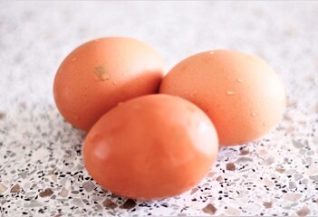 isolated eggs on table food breakfast