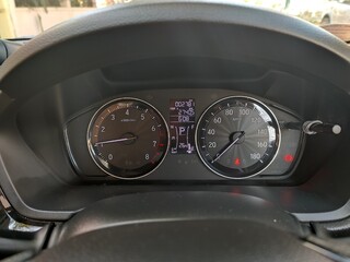 dashboard with speedometer