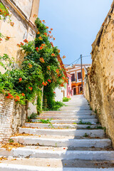 Vathy Village street view in Samos Island. Samos Island is populer tourist destination in Aegean Sea.