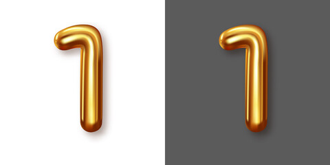 Metallic gold numeral symbol - 0. Creative vector illustration