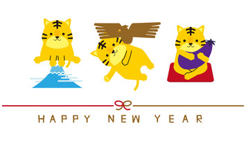 年賀状　白背景 年賀状2022 初夢 結び