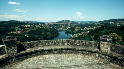 Viewpoint with a view of the Douro river in the Aveiro District, Portugal.