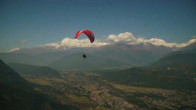 paraglider in the mountains