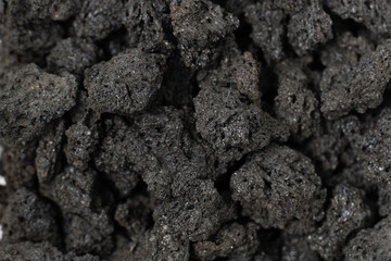 Small pieces 1 day volcanic solidified lava from an active volcano