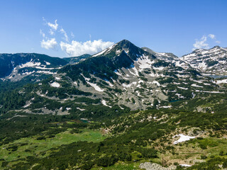 Aerial view of Sivria peak, Pirin Mountain, Bulgaria