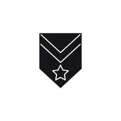 Military Rank Badge Emblem icons symbol vector elements for infographic web