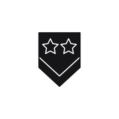 Military Rank Badge Emblem icons symbol vector elements for infographic web