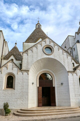 Fototapeta na wymiar Trullo Church of Saint Anthony of Padua in Alberobello, Puglia, Italy - UNESCO World Heritage