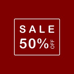 50% discount promotion banner. suitable for online sales
