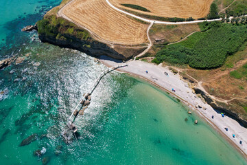 The Punta Aderci Nature Reserve was established in 1998. It offers one of the most beautiful stretches of coast in Abruzzo and Italy with traditional fishing platform Trabocchi. Italy Vasto 