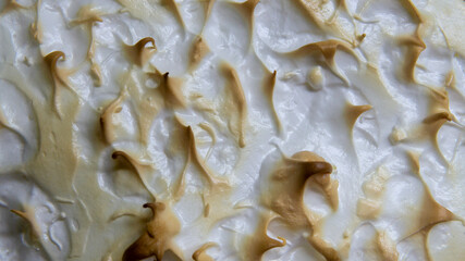 Flat lay view of homemade meringue