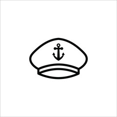 Marine hat icon vector, filled flat sign, solid pictogram isolated on white background. Symbol, logo illustration. eps 10