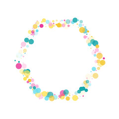 Bokeh confetti circles decoration holiday background.