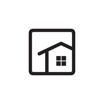 real estate logo icon, simple house, design isolated, vector illustration, template designs