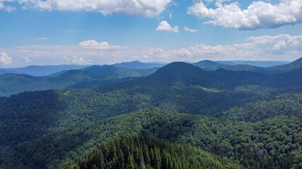 Fototapeta na wymiar View Over Mountains, Aerial