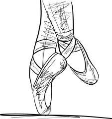 Dance ballerina ballet shoes © Aroastock