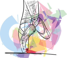 Dance ballerina ballet shoes © Aroastock