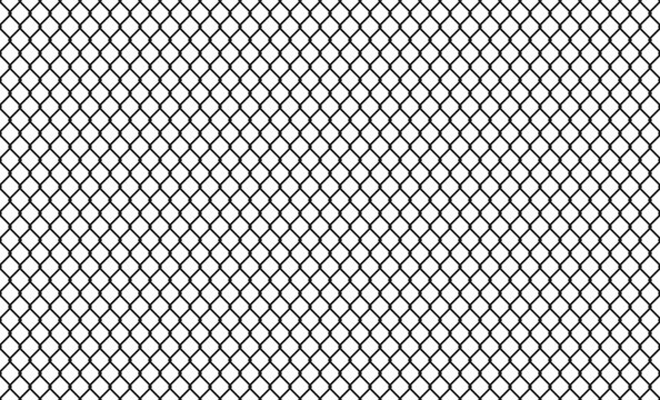 Mesh fence, chain link. Vector illustration seamless background, repetition. With the ability to overlay.
