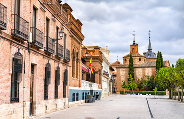 Architecture of Alcala de Henares in Spain