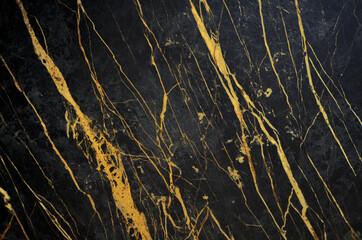 Marble texture with black and gold pattern. Luxury stone surface background
 - Powered by Adobe