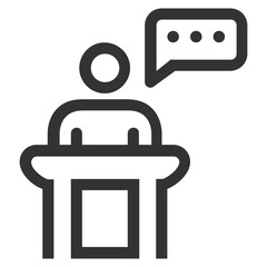 Speaker line icon