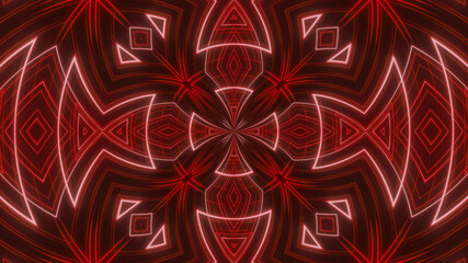 Abstract tribal background. Symmetric kaleidoscope backdrop from hypnotic rays.