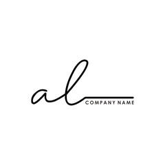 AL Initial handwriting logo