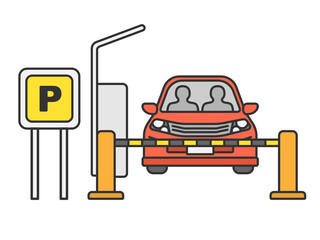 有料駐車場のイラスト