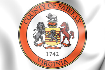 3D Seal of Fairfax County (Virginia state), USA. 3D Illustration. - 443323741