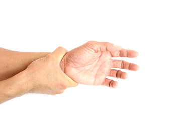 Symbol empty hand holding isolated on the white background.