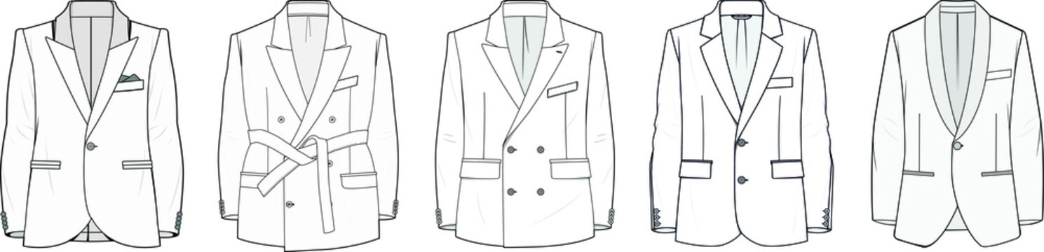 Flat fashion sketch template  man suit jacket  CanStock