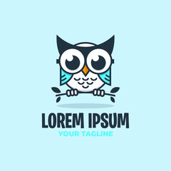 AWESOME CUTE OWL LOGO TEMPLATE