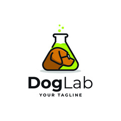 AWESOME DOG LAB LOGO TEMPLATE