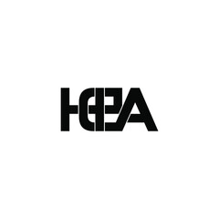 hea letter original monogram logo design