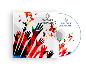 vector music cd cover design template, Music cd cover design.