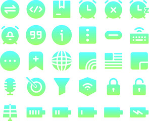 Media Icons User Interface 32 px Solid, line, and gradient style.