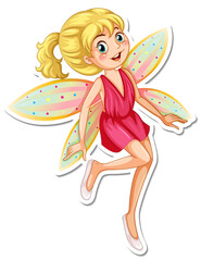 Beautiful fairy cartoon character sticker