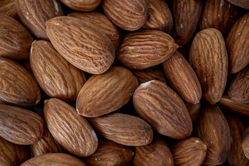 Detalle nuez de almendra fresca