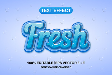 fresh 3d editable text effect